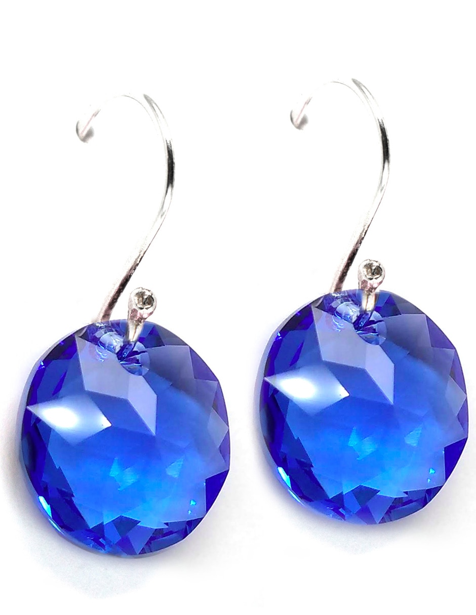 Set aretes y collar de plata P 925 cristal 2