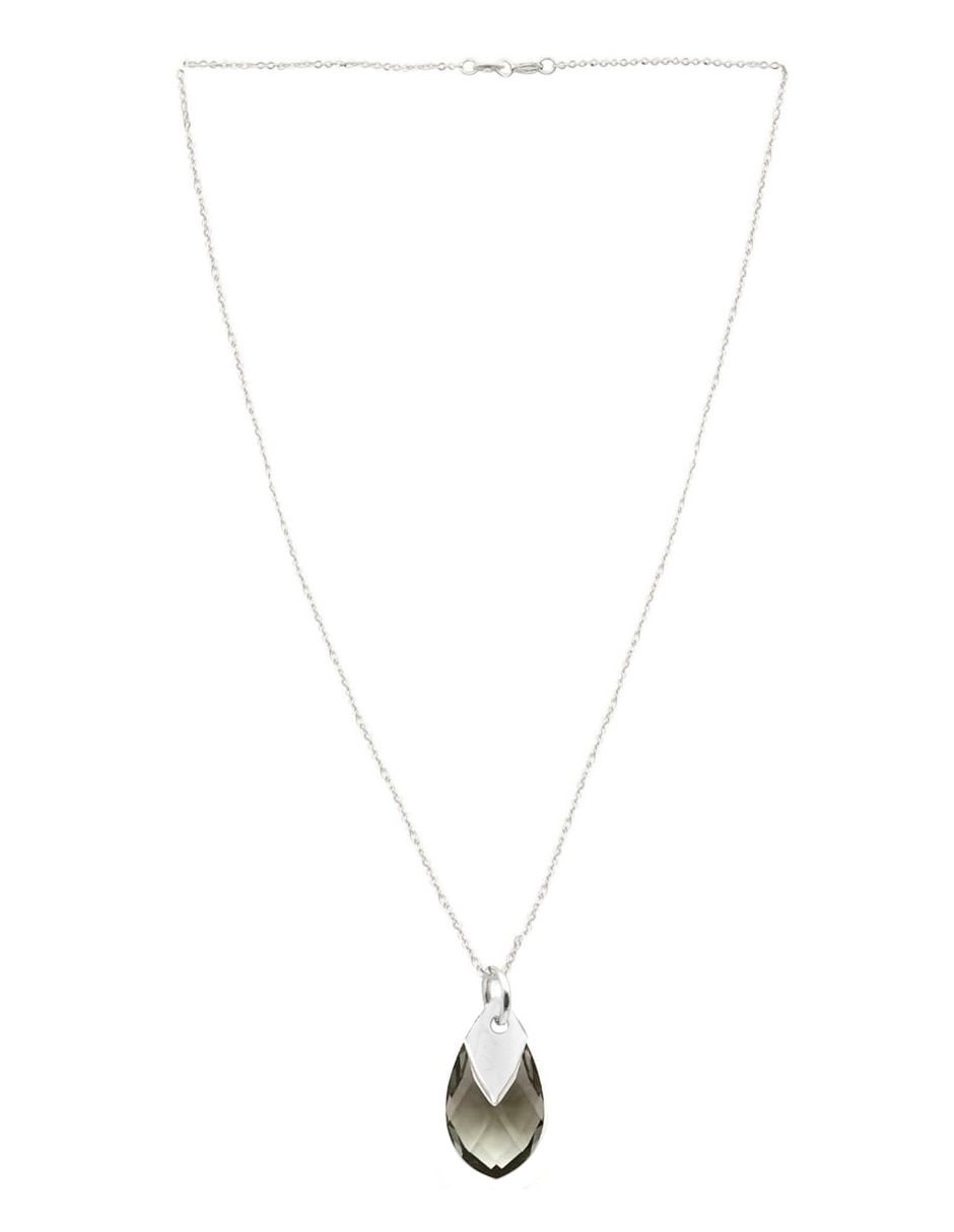 Set aretes y collar de plata P 925 cristal 2