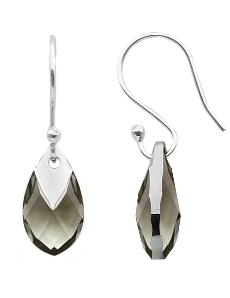 Set aretes y collar de plata P 925 cristal 4