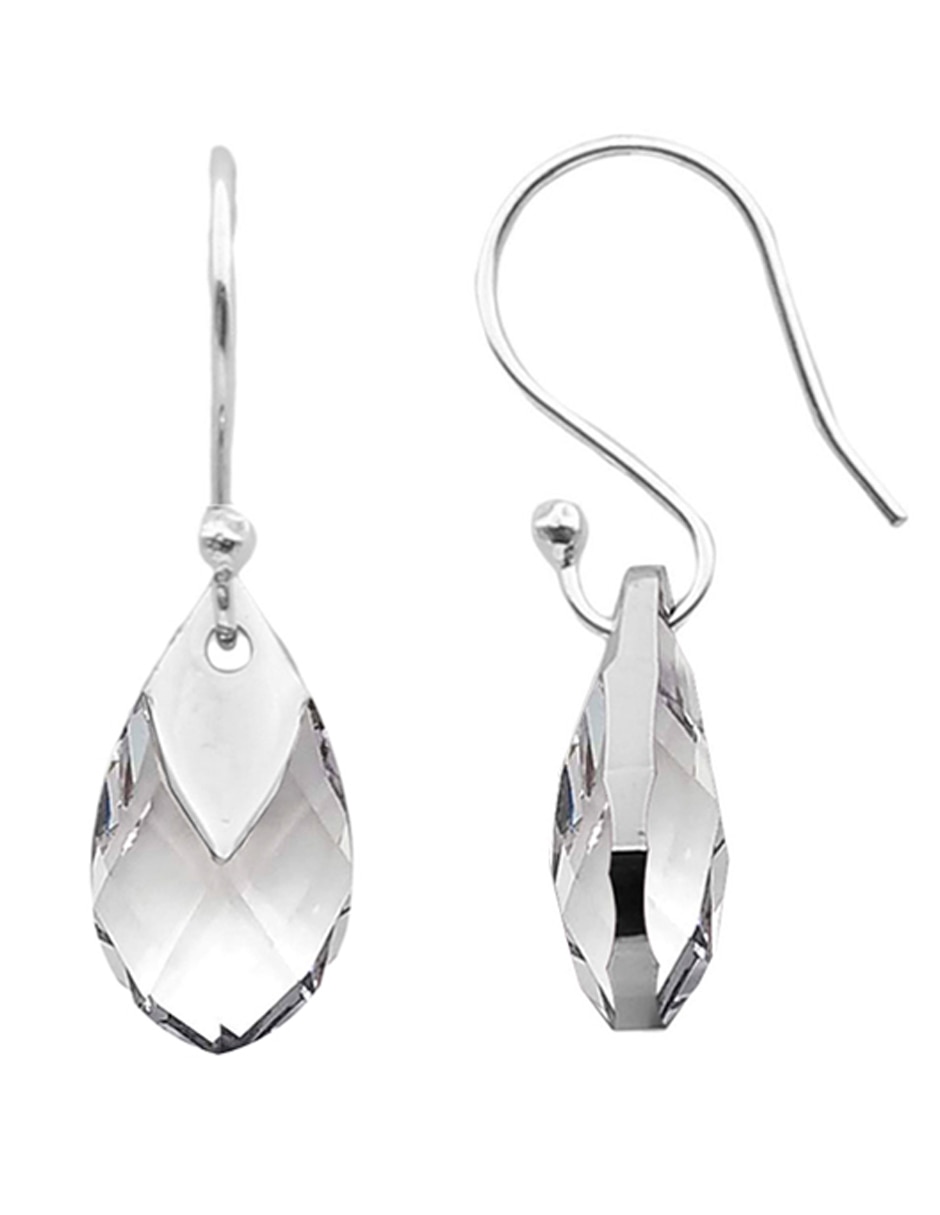 Set aretes y collar de plata P 925 cristal 2