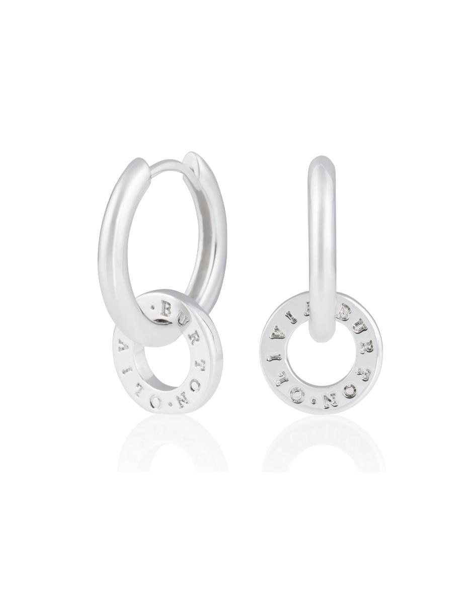 Aretes de plata P 925 con acabado brillante cristal