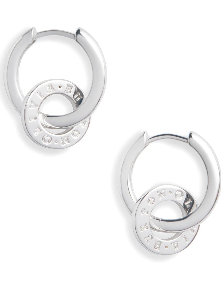 Aretes de plata P 925 con acabado brillante cristal 3