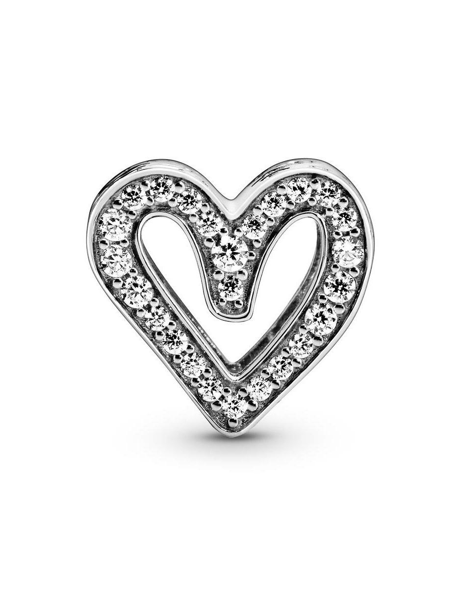 Charm de corazón de plata P 925 zirconia cúbica 2