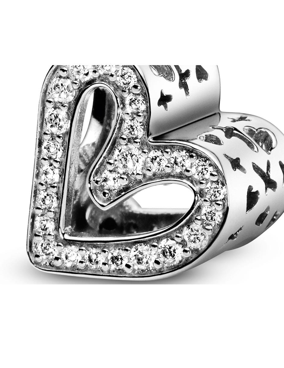Charm de corazón de plata P 925 zirconia cúbica 4