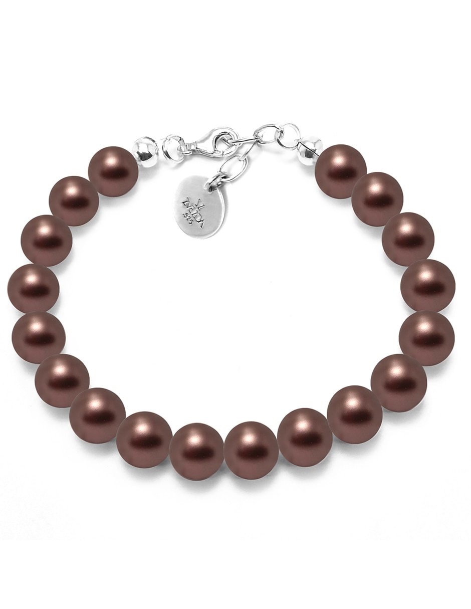 Pulsera de plata con acabado brillante