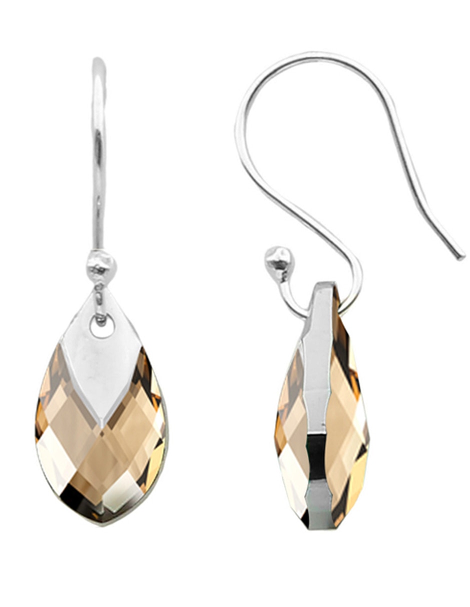 Set aretes y collar de plata P 925 cristal 2
