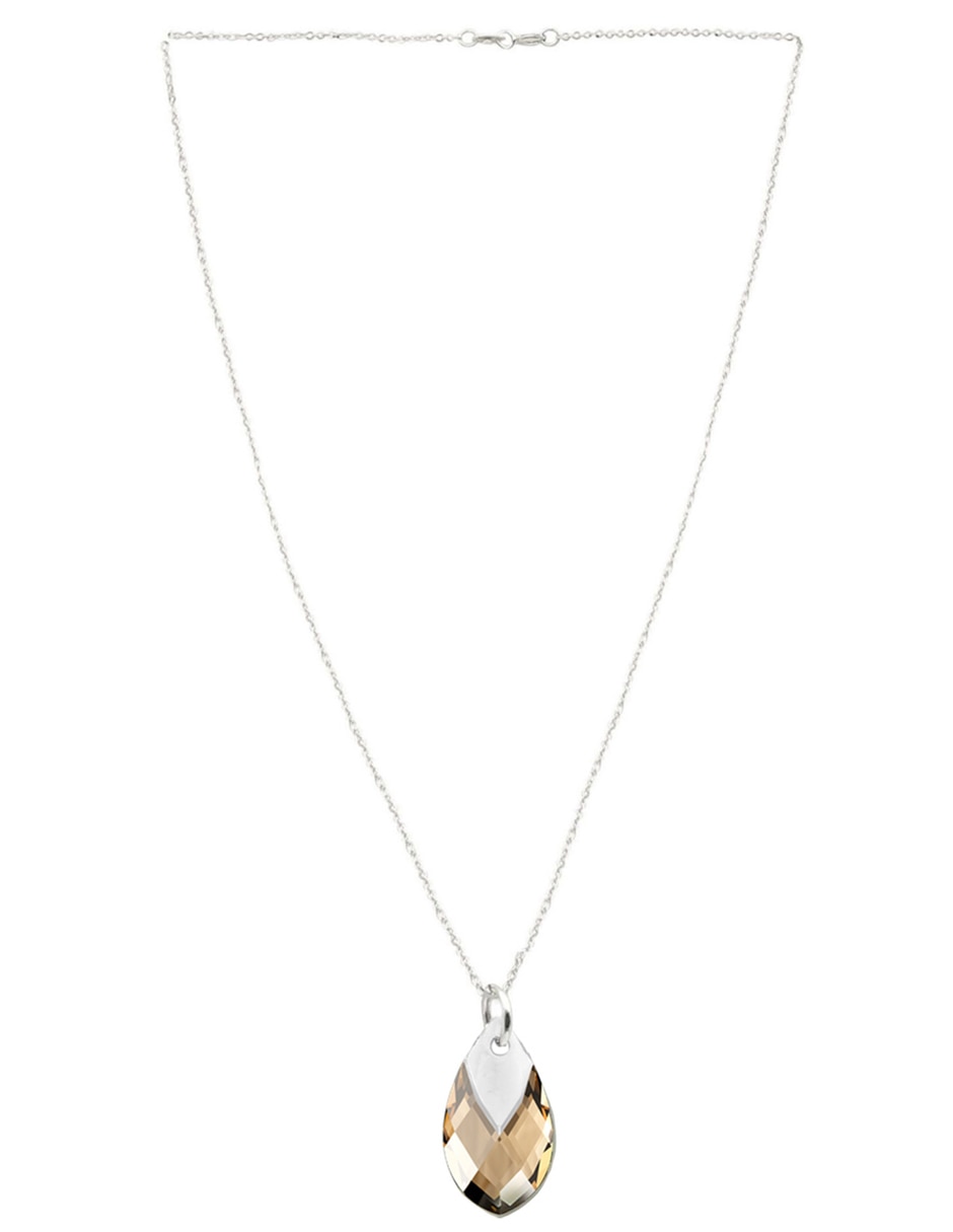 Set aretes y collar de plata P 925 cristal 4