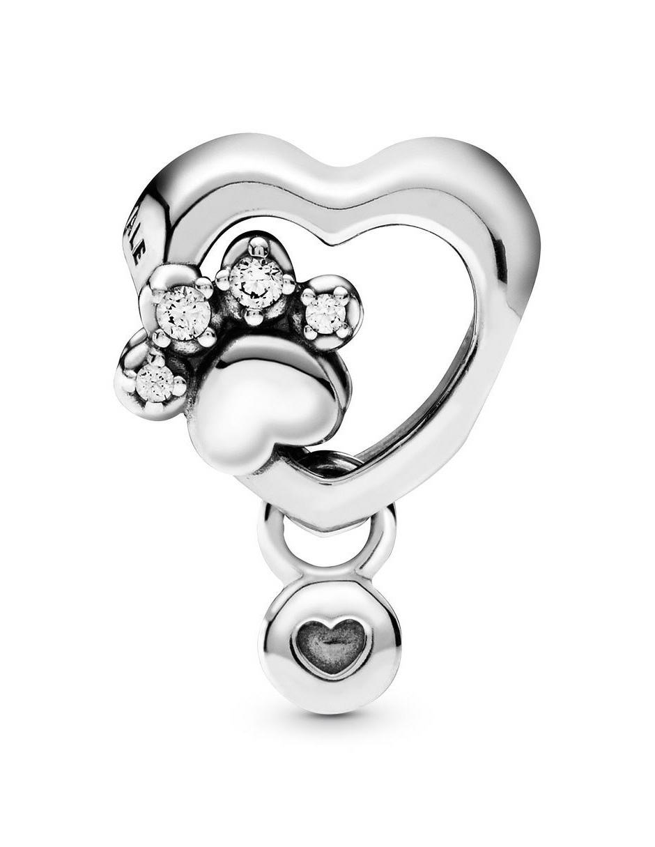 Charm de corazón de plata P 925 zirconia cúbica 2