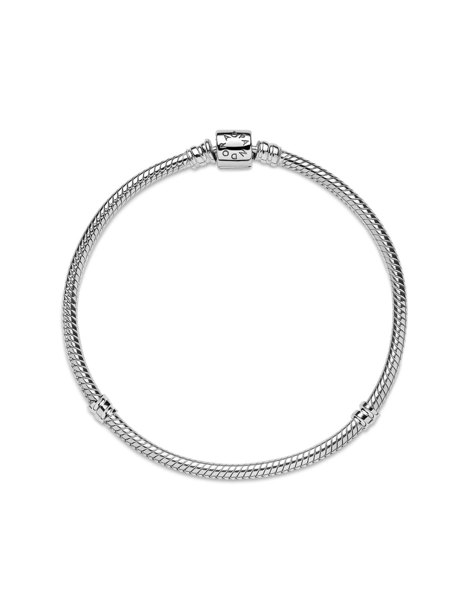 Brazalete de plata con acabado lustre 4