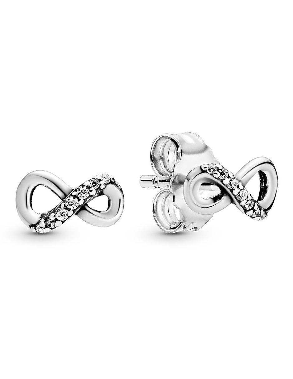 Aretes de plata P 925 con acabado plateado zirconia cúbica