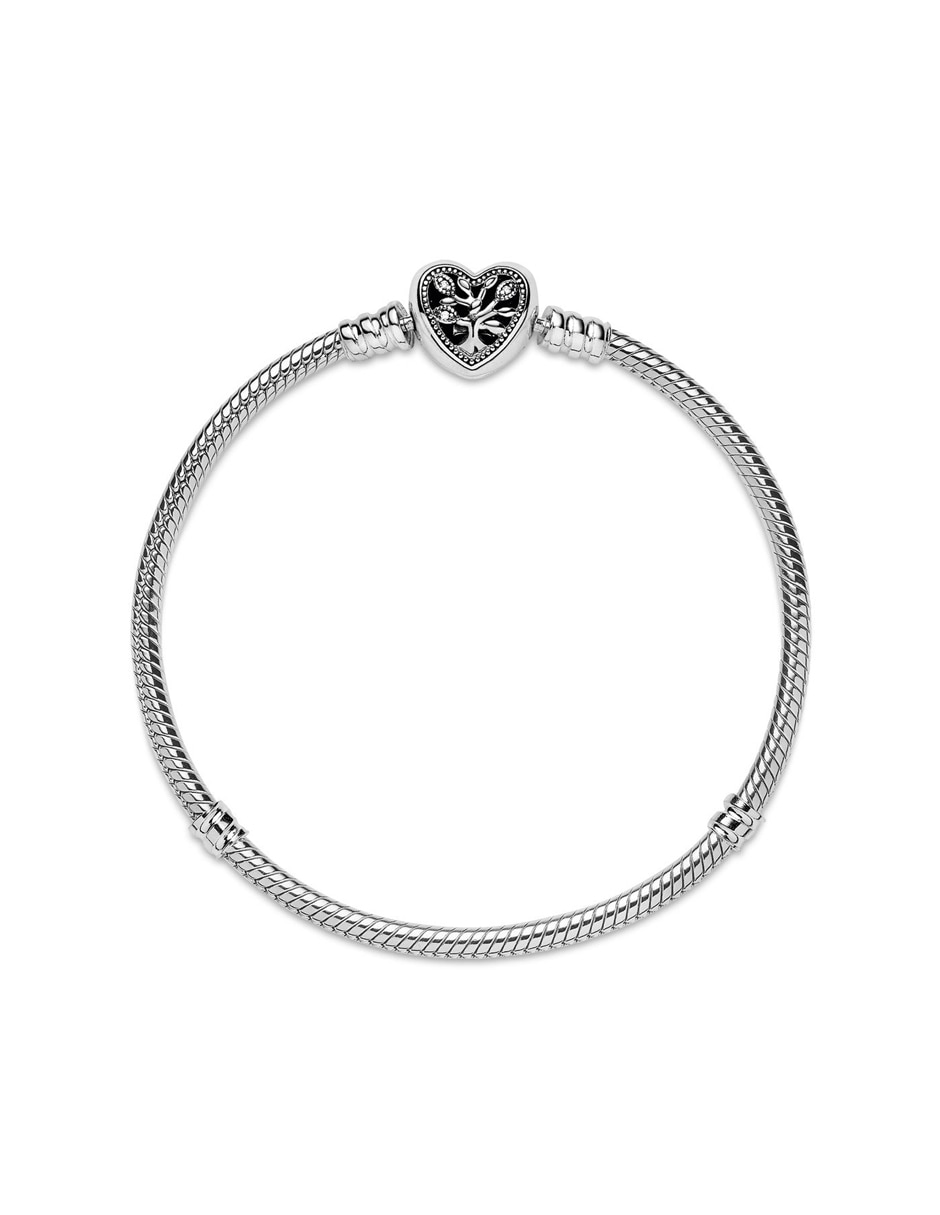 Brazalete de plata con acabado lustre 4