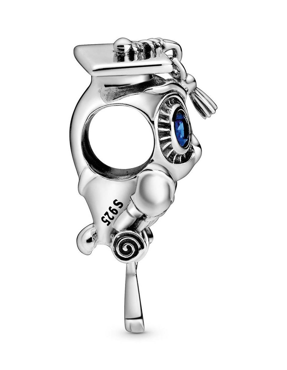 Charm de búho de plata P 925 cristal 4