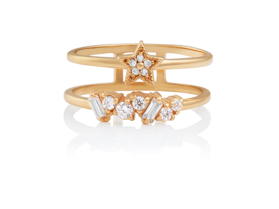 Anillo de estrella pavé