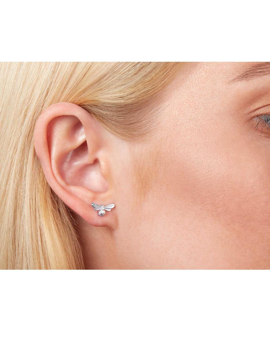 Aretes de plata con acabado brillante 2
