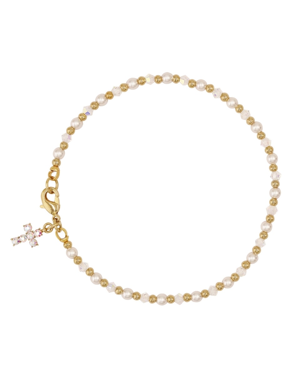 Pulsera con acabado baño de oro