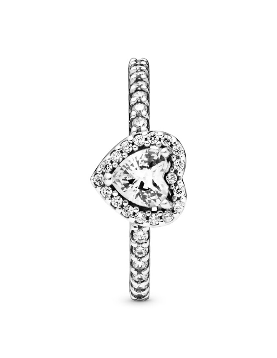 Anillo multi gemas de corazón P 925 de plata diamante pavé 2