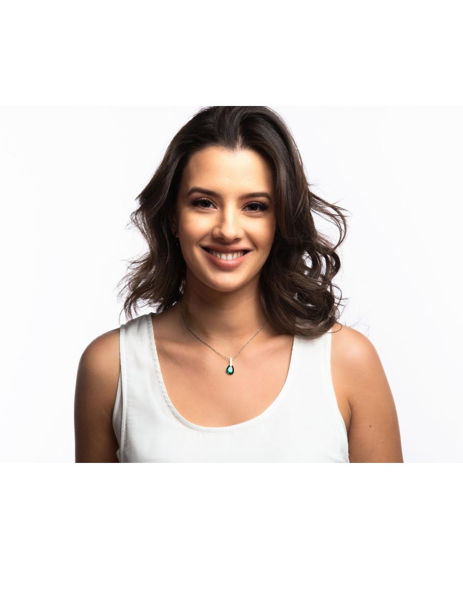 Collares de mujer LuckyLy con dije de cristal rosa acero inoxidable baño de oro 18k
