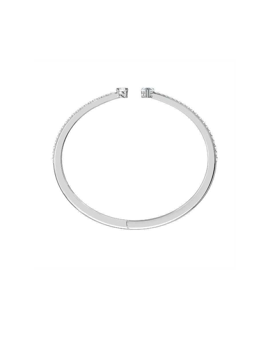 Brazalete con acabado baño rodio 6