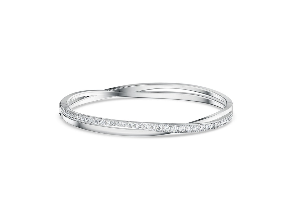 Brazalete de cristal con acabado pavé