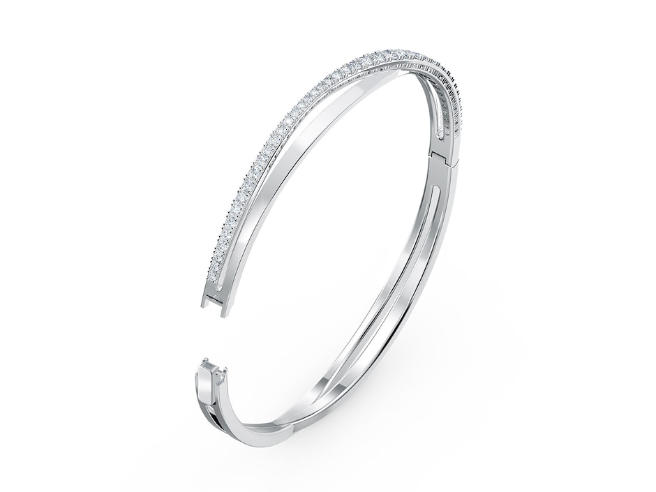 Brazalete de cristal con acabado pavé 2