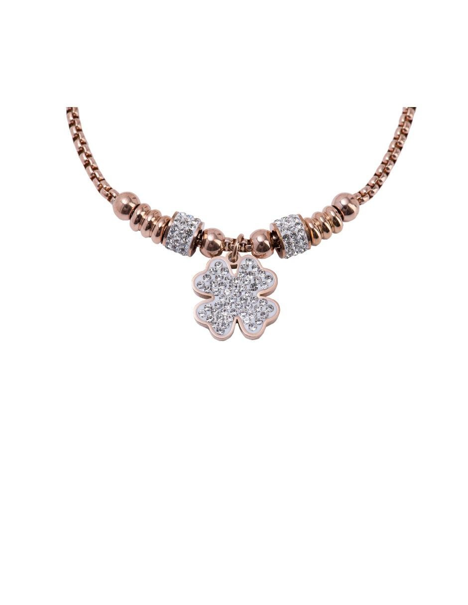 Pulsera con acabado baño de oro rosa 2