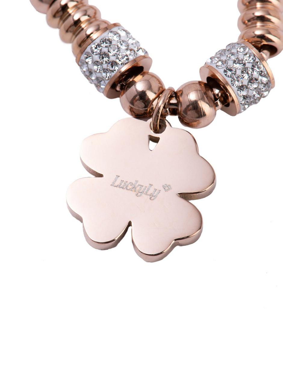 Pulsera con acabado baño de oro rosa 3