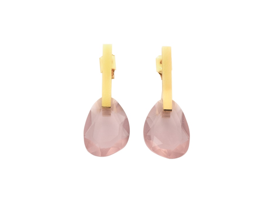Aretes con acabado brillante cristal
