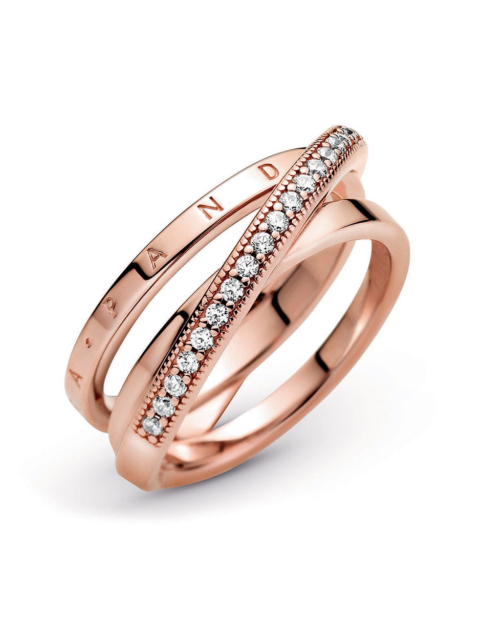 Anillo P 925 de plata diamante pavé 6