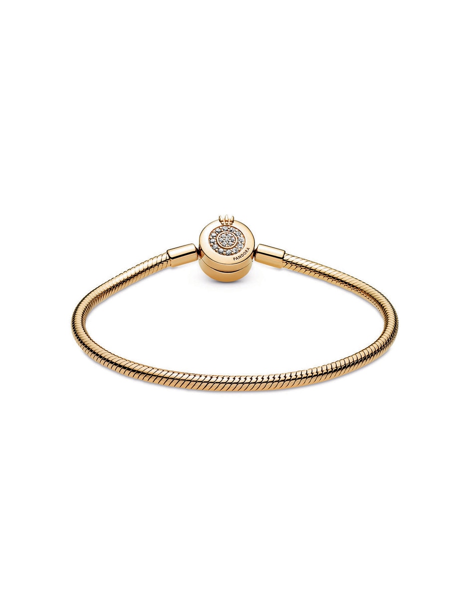 Brazalete de plata Moments con acabado baño de oro 2