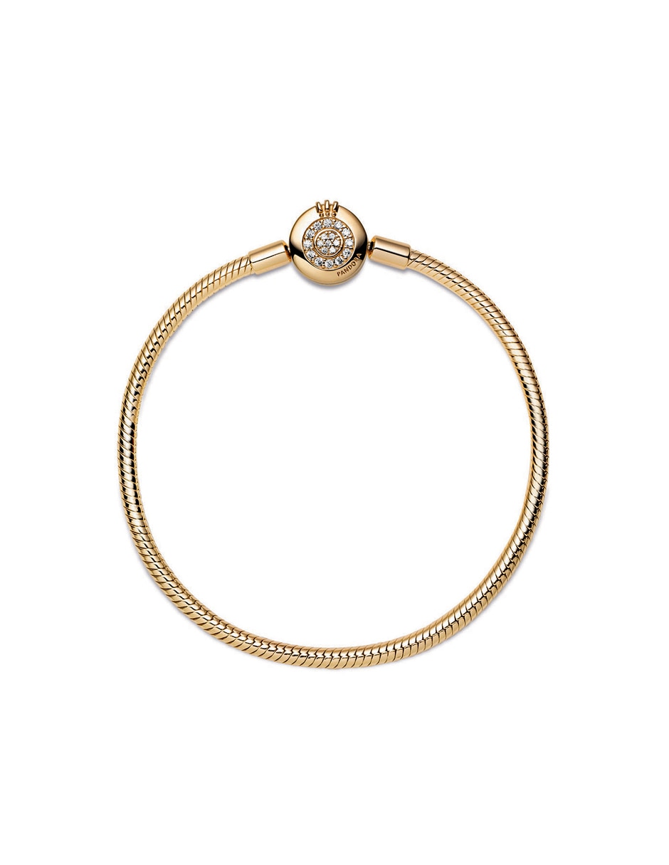 Brazalete de plata Moments con acabado baño de oro 4