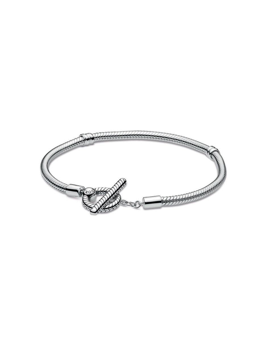 Brazalete de plata Moments con acabado pulido 1