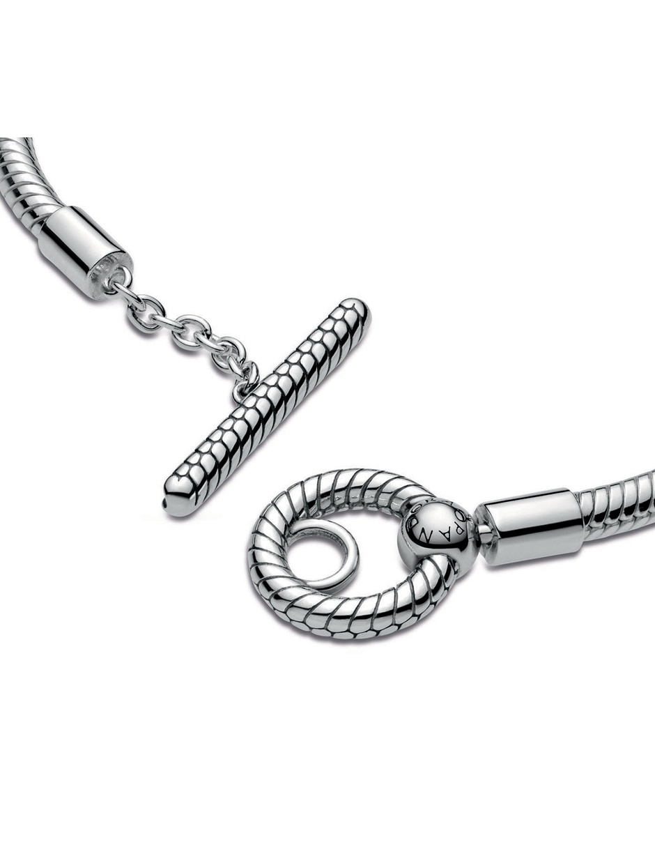 Brazalete de plata Moments con acabado pulido