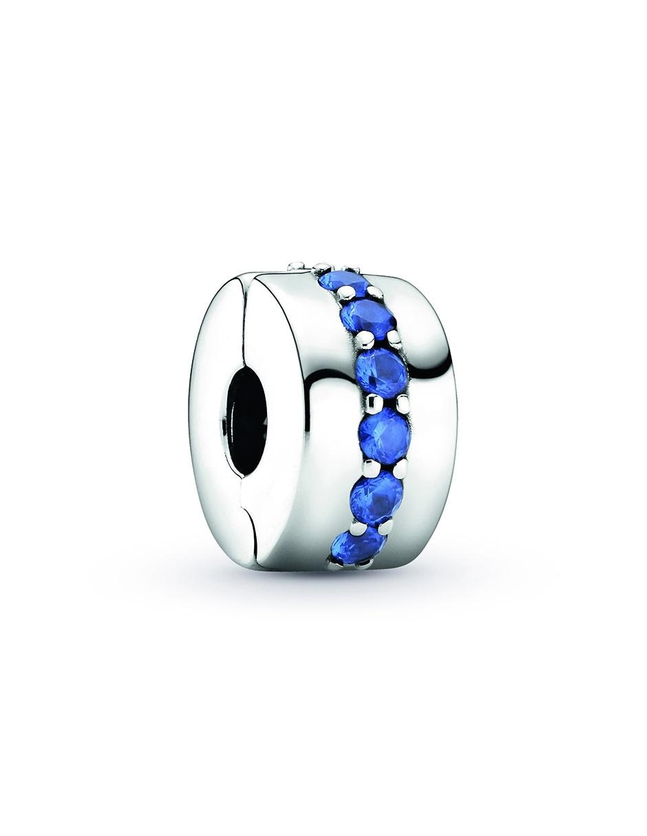 Dije redondo de plata P 925 cristal
