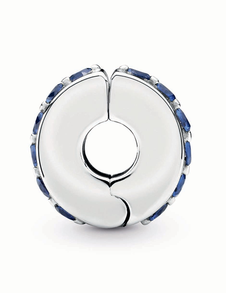 Dije redondo de plata P 925 cristal 3