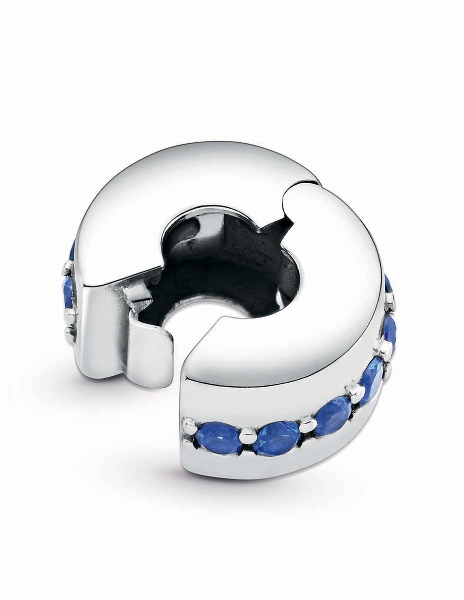 Dije redondo de plata P 925 cristal 4