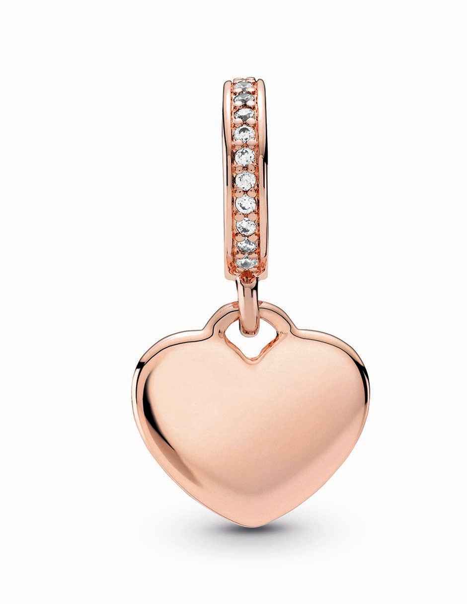 Dije de corazón 14 K zirconia cúbica 2
