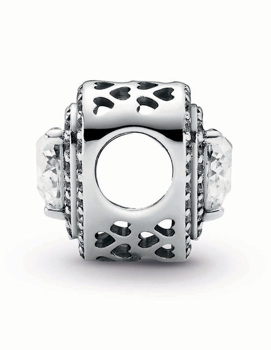 Dije de corazón de plata P 925 zirconia cúbica 3