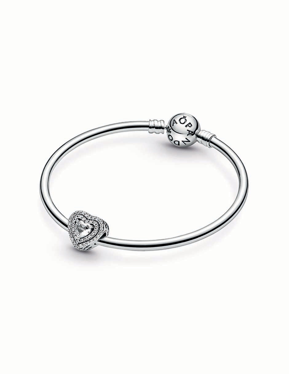 Dije de corazón de plata P 925 zirconia cúbica 5