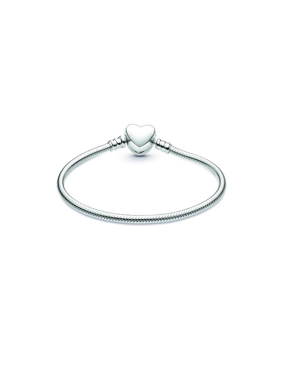 Brazalete de plata Moments con acabado lustre 2