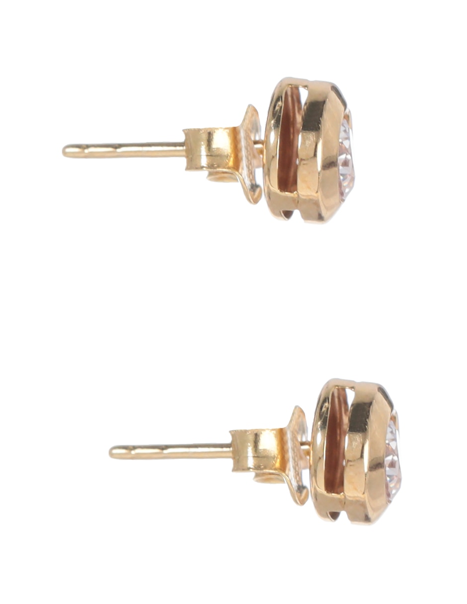 Broqueles circulares de oro con acabado pavé zirconia 3