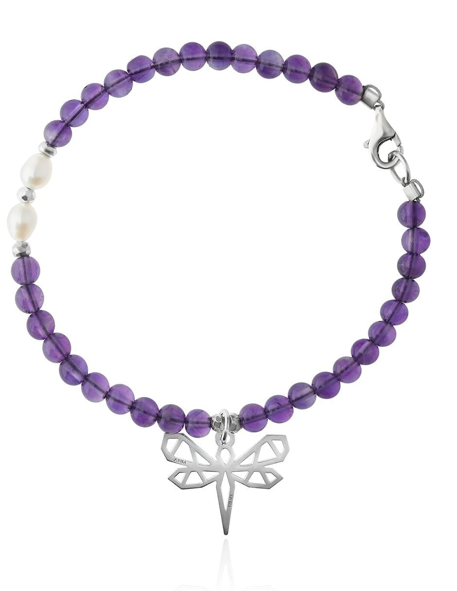 Pulsera de plata con acabado pavé
