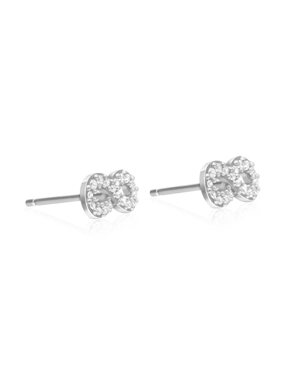 Aretes de plata con acabado plateado 2