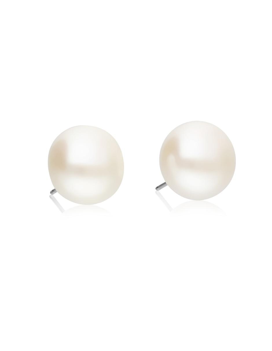 Aretes de plata con acabado plateado