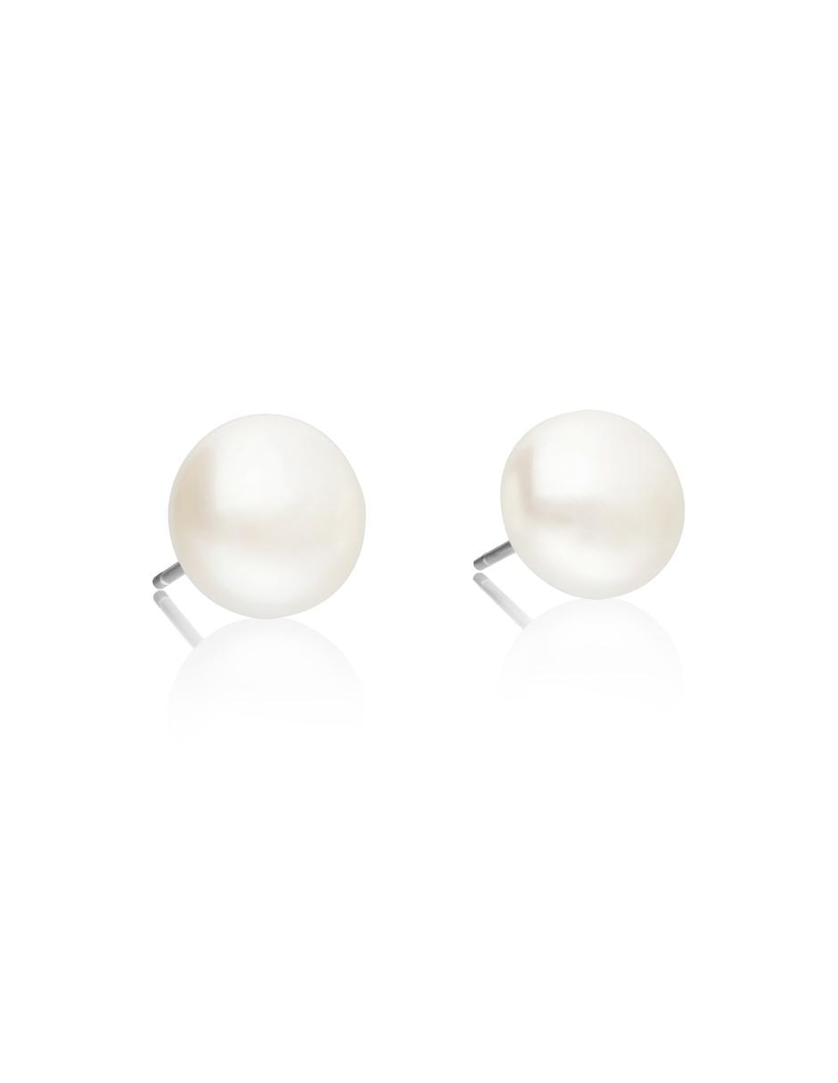 Aretes de plata con acabado plateado