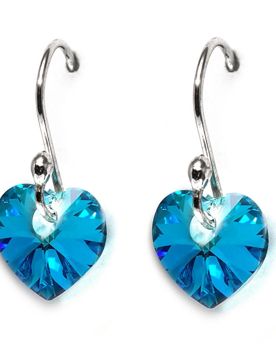 Aretes de plata P925 cristal 4
