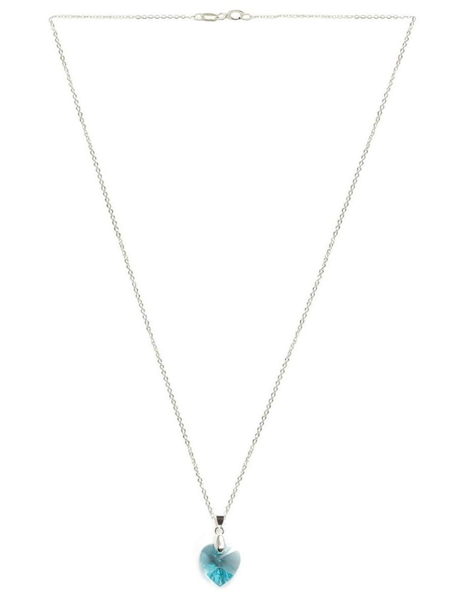 Set aretes y collar de plata P 925 cristal 2