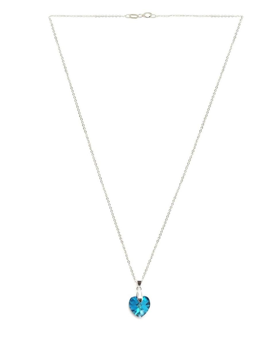 Set aretes y collar de plata P 925 cristal 4
