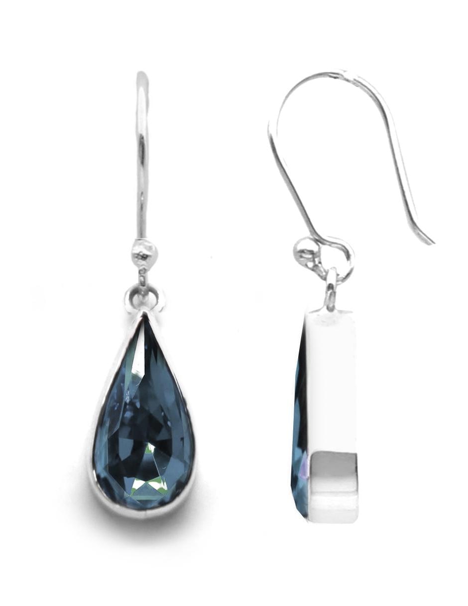Aretes de plata con acabado pavé cristal 2