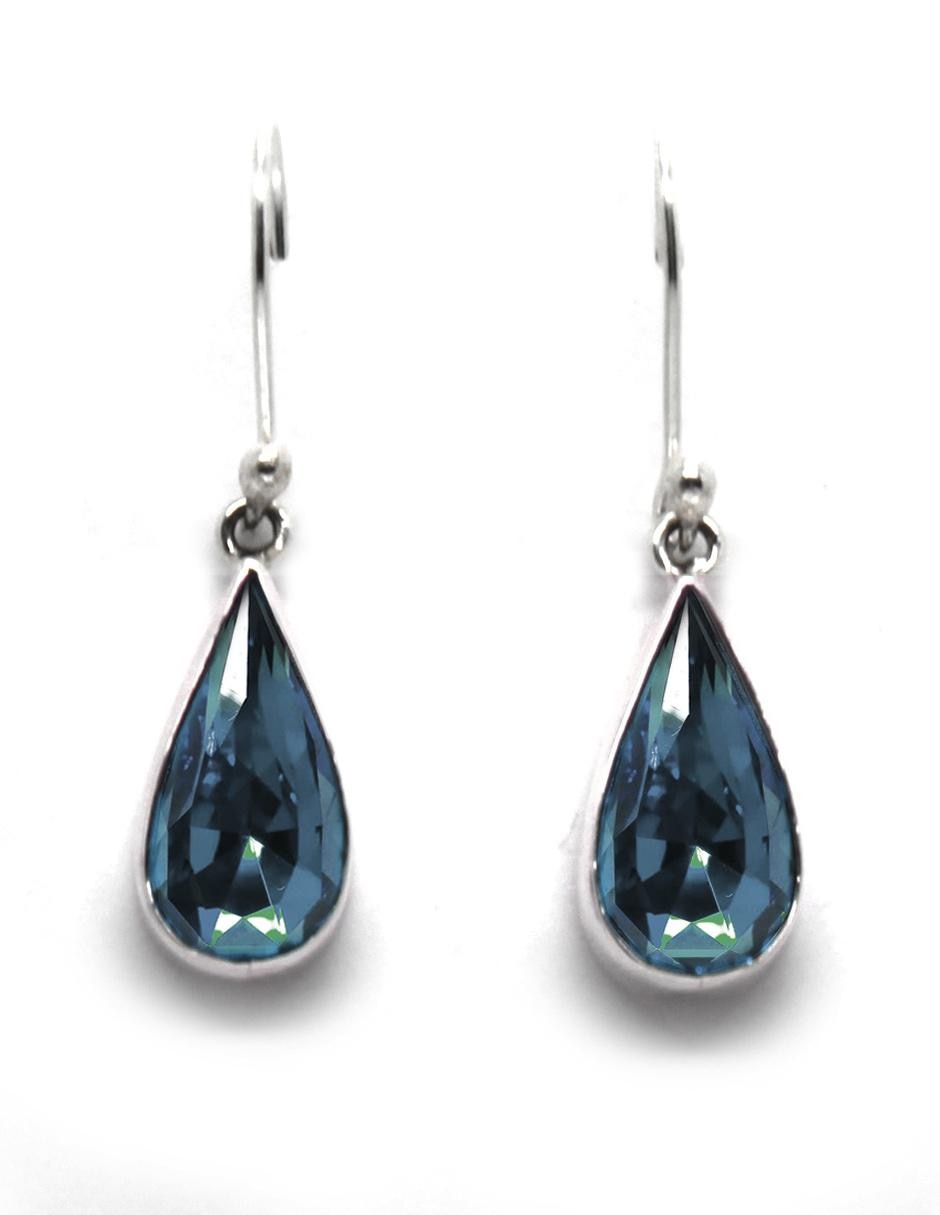 Aretes de plata con acabado pavé cristal 8
