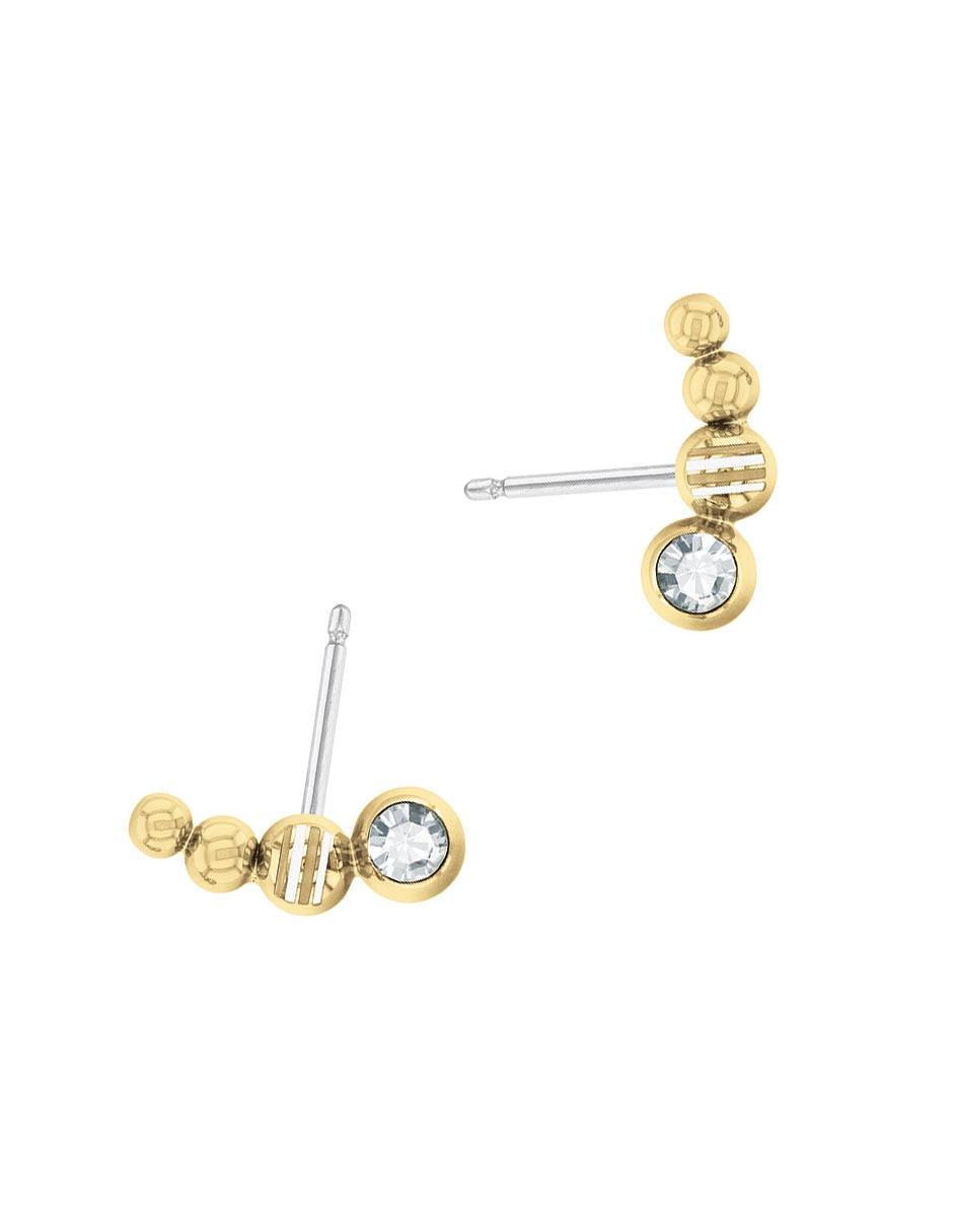 Aretes con acabado pavé cristal 2